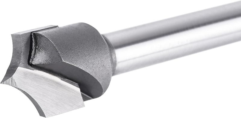 SpeTool قاطع دائري بزاوية 1/4" مع عمود 1/4" وقطر قطع 1/2" ونصف قطر 1/4"، بتات دائرية من كربيد مع شفرات مزدوجة لآلة CNC لأدوات النحت الخشبي - Image 4